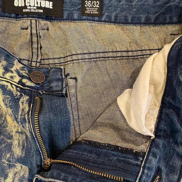NWT Odd Culture Jeans Distressed Size 36x32 Medium Wash Denim Blue New - Picture 7 of 13
